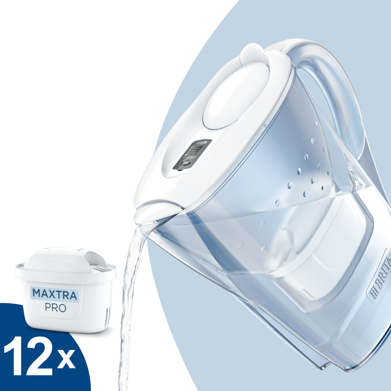 Tischwasserfilter Marella weiss inkl. 12 Filterkartuschen