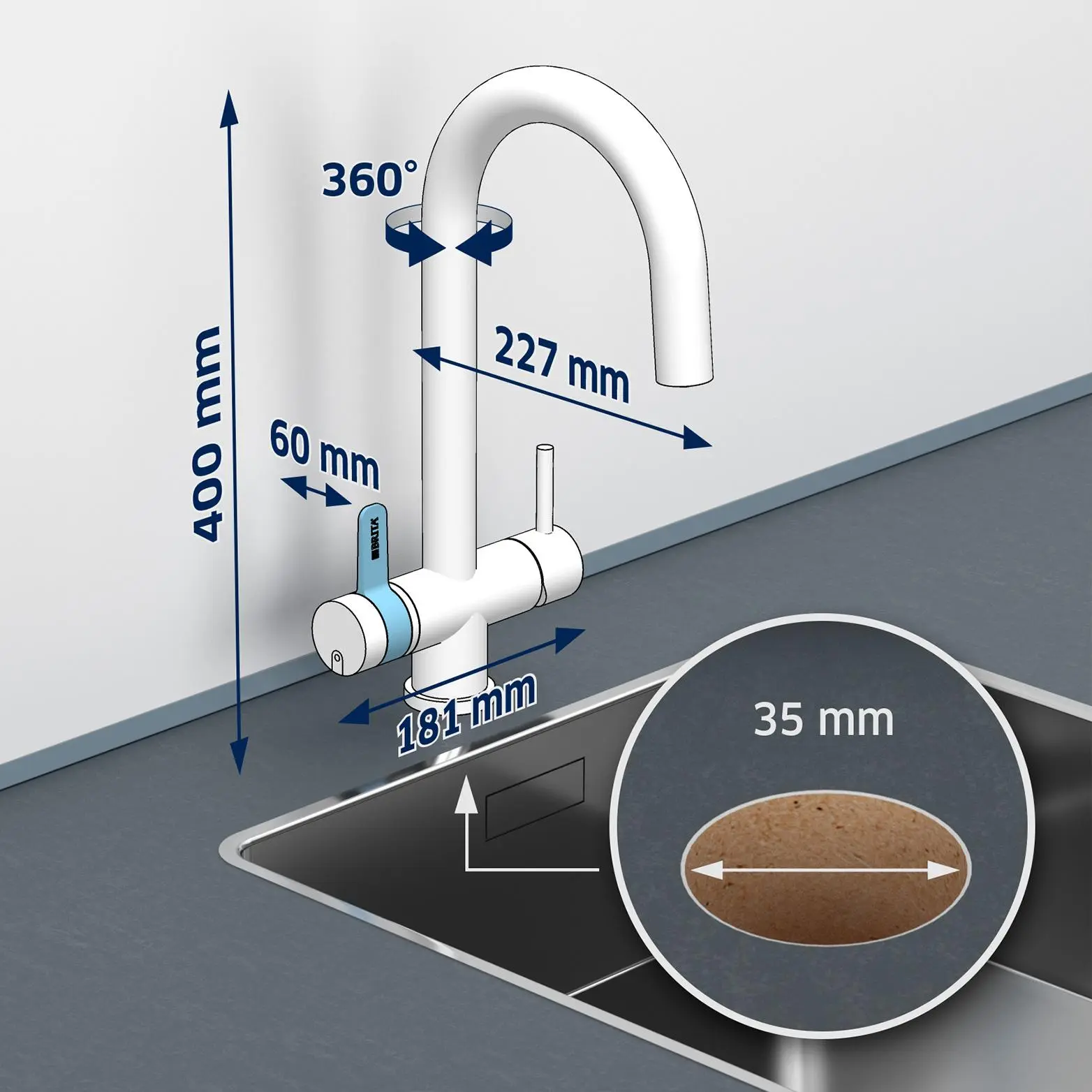 Robinet de cuisine filtrant intégré - Image 5