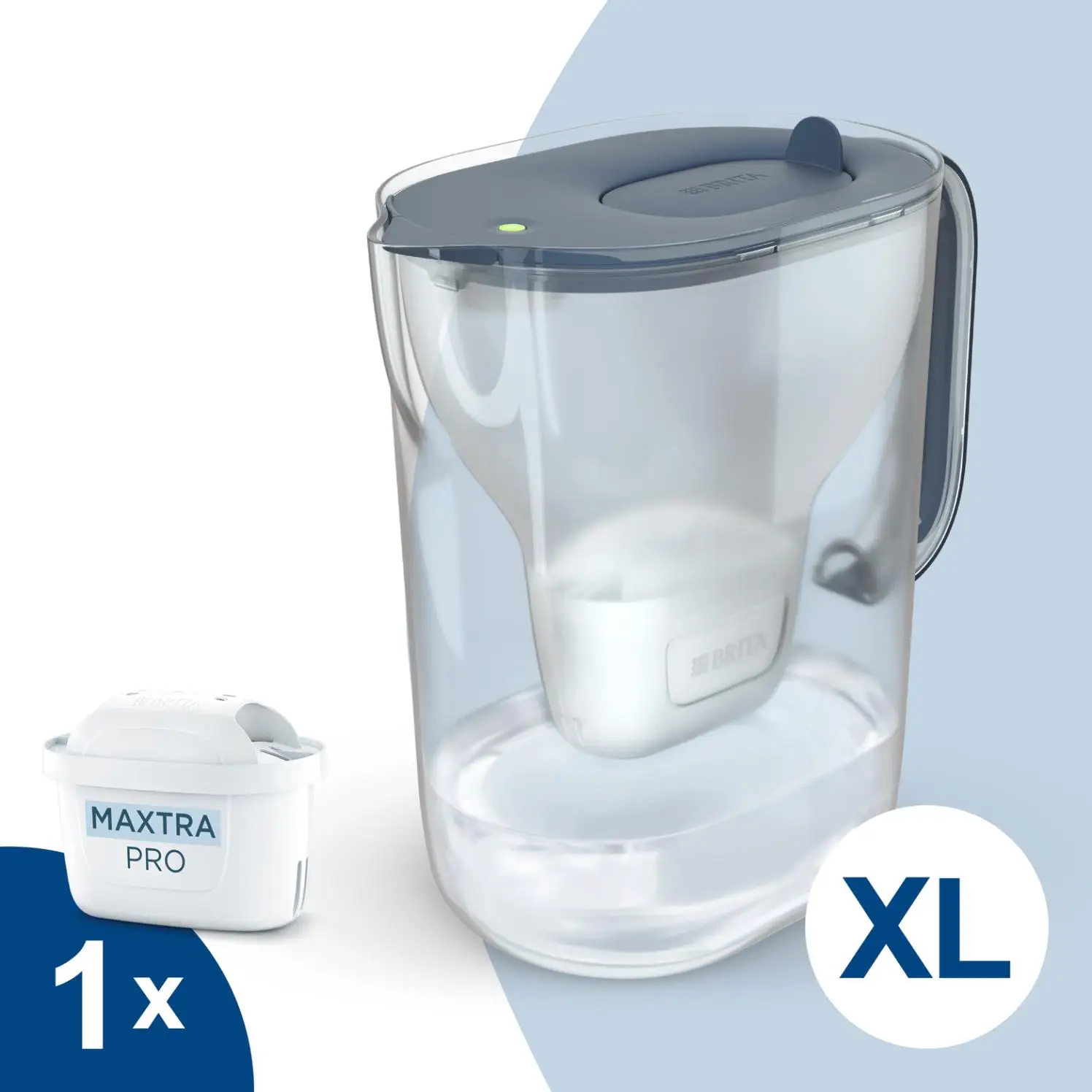 Carafe filtrante BRITA Style Essential XL avec 1 cartouche filtrante
